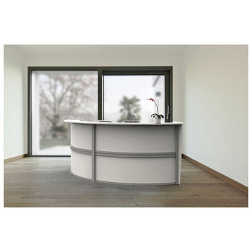 Linea Italia® Reception Desk, 72" X 32" X 46", Mocha freeshipping - TVN Wholesale